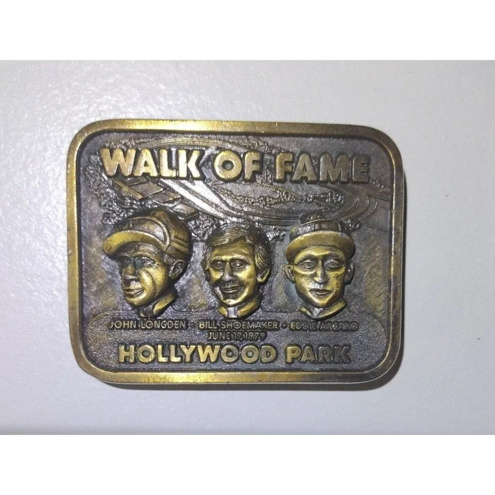 A Vintage Belt Buckle Commemorating the Hollywood Park Walk of Fame,
